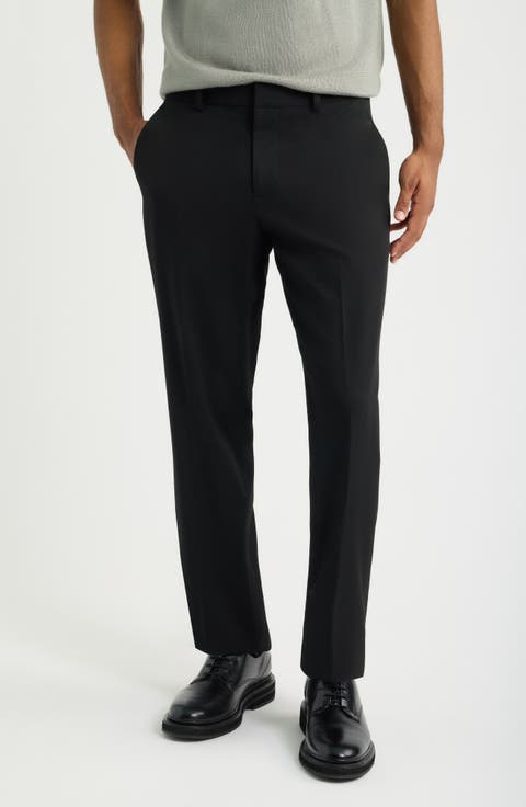 Skinny Fit Pleated Suit Pants