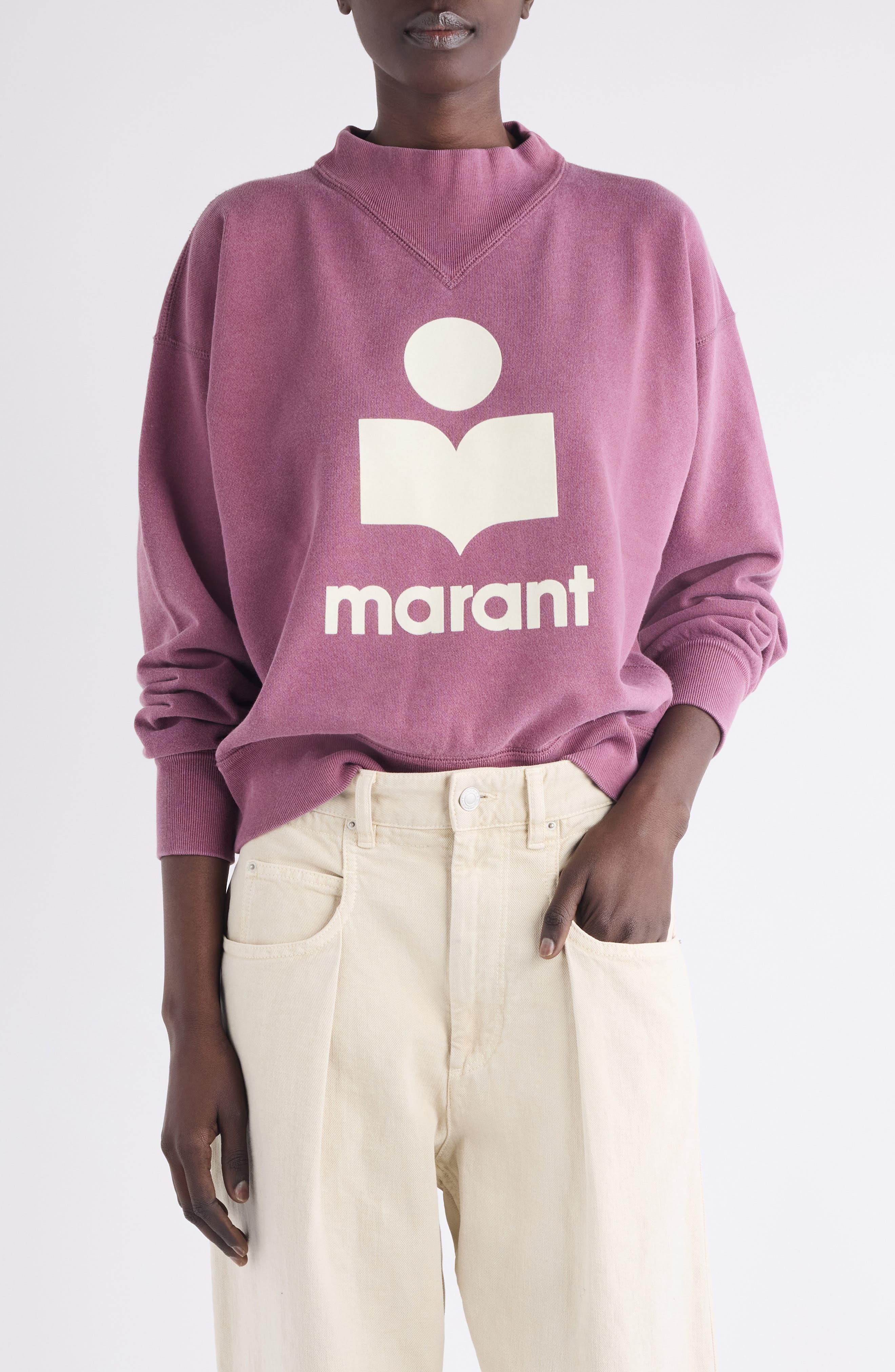 Isabel Marant Étoile Moby Logo Detail Cotton Blend Sweater