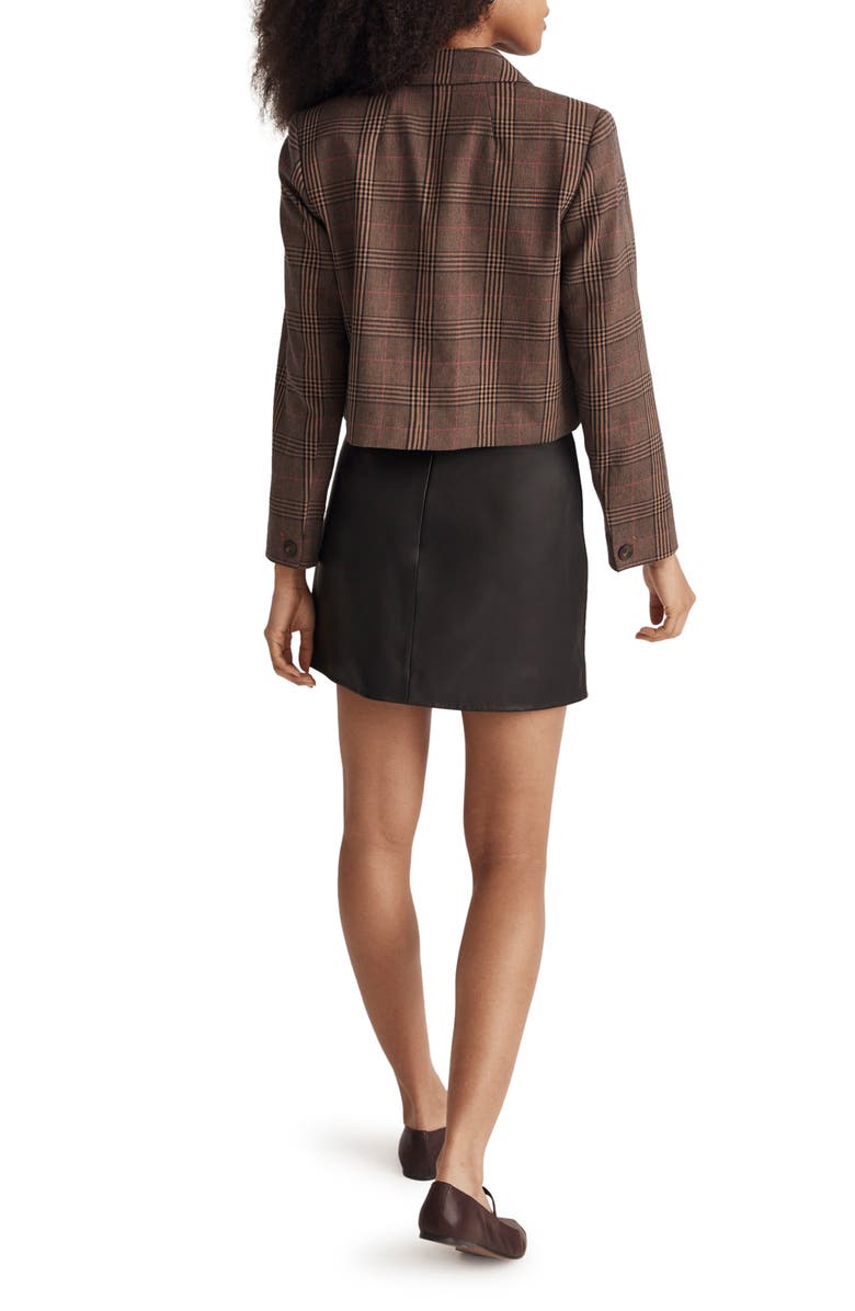 Madewell Stocco Glen Plaid Crop Blazer, Alternate, color,