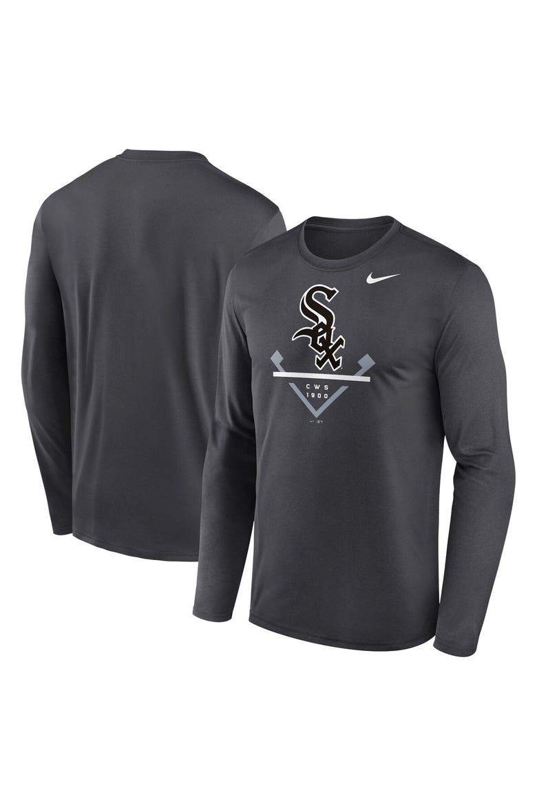 Men's Nike Anthracite Chicago White Sox Icon Legend Performance Long Sleeve T-Shirt, Main, color, Anthracite