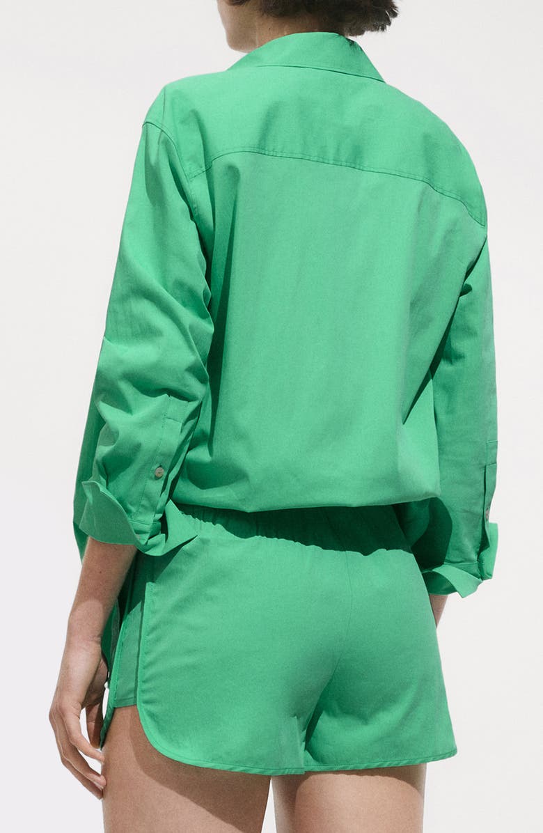 MANGO Stretch Cotton Blend Button-Up Shirt, Alternate, color, 