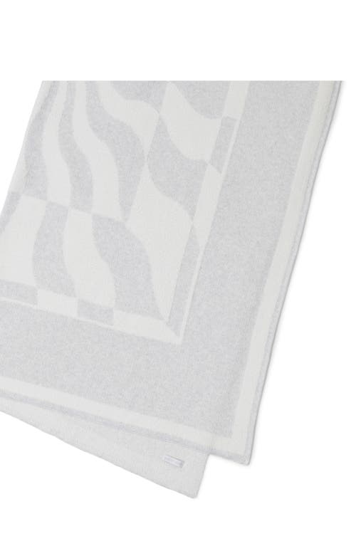 Barefoot Dreams Cozychic Cotton Sun Waves Throw In Gray-cream