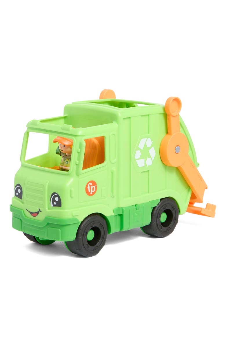 Little People 5-Piece Musical Push-Along Recycling Truck Playset, Main, color, 
