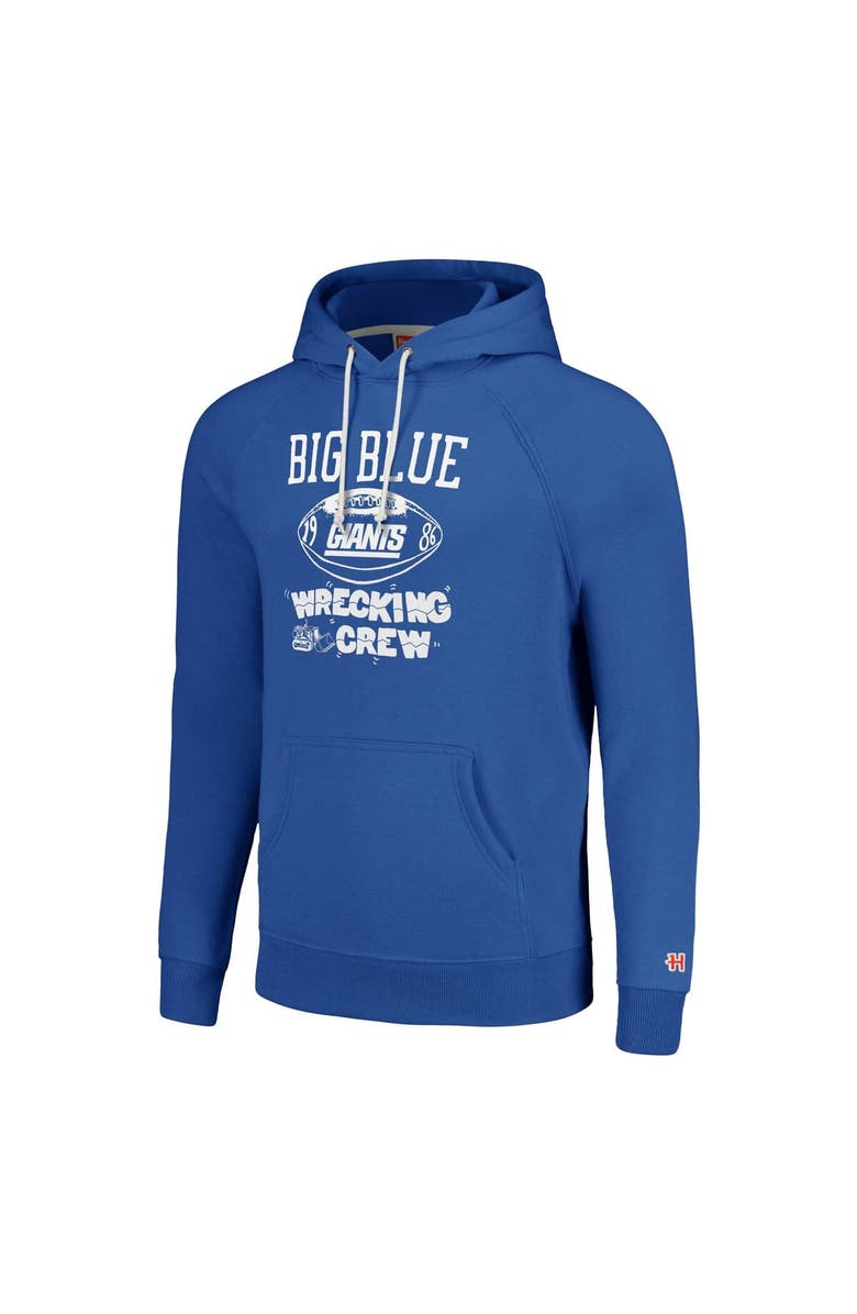 Homage Unisex Homage  Royal New York Giants Hyperlocal Raglan Pullover Hoodie, Alternate, color, 