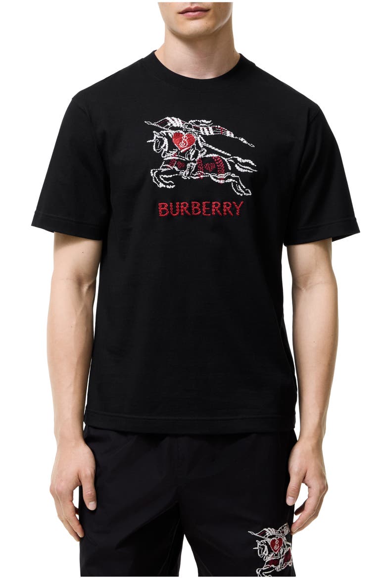 Heart Knight Cotton T-shirt, Main, color, Black