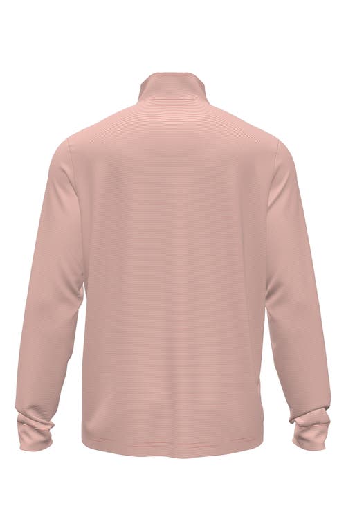 Jack Nicklaus Stripe Mock Neck Half Zip Pullover In Pink