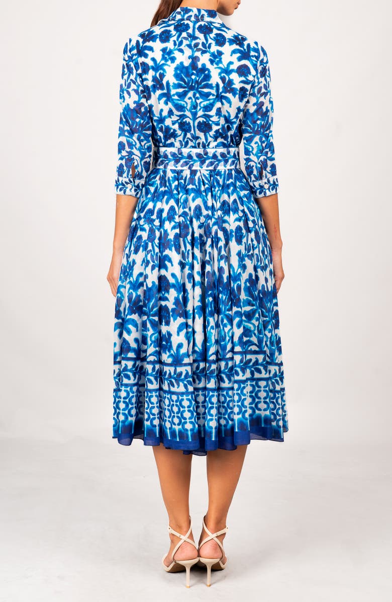 SAMANTHA SUNG A-Line Midi Aster Shirtdress, Alternate, color, Soft Aqua