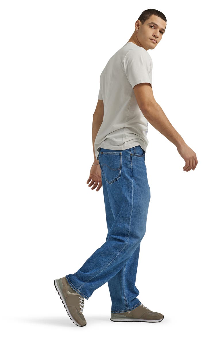 Asher Loose Straight Leg Jeans, Alternate, color, AZURE