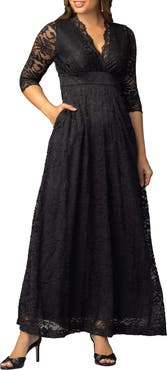Kiyonna Maria Lace Evening Gown