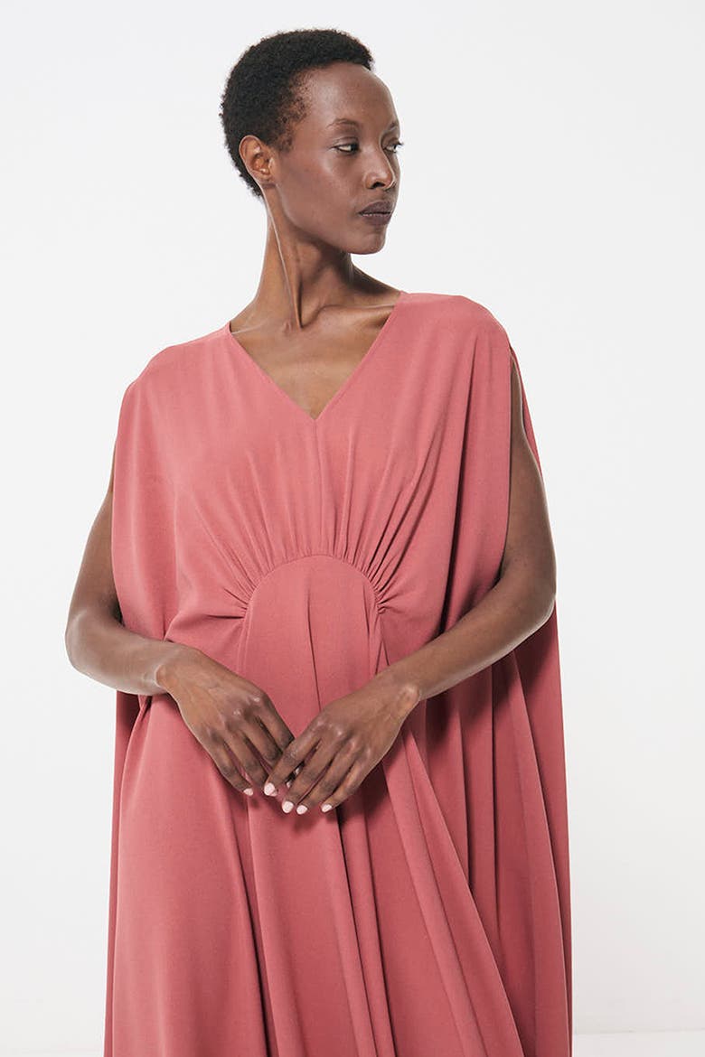 Gathered Marked Waist Dress, Alternate, color, Pink