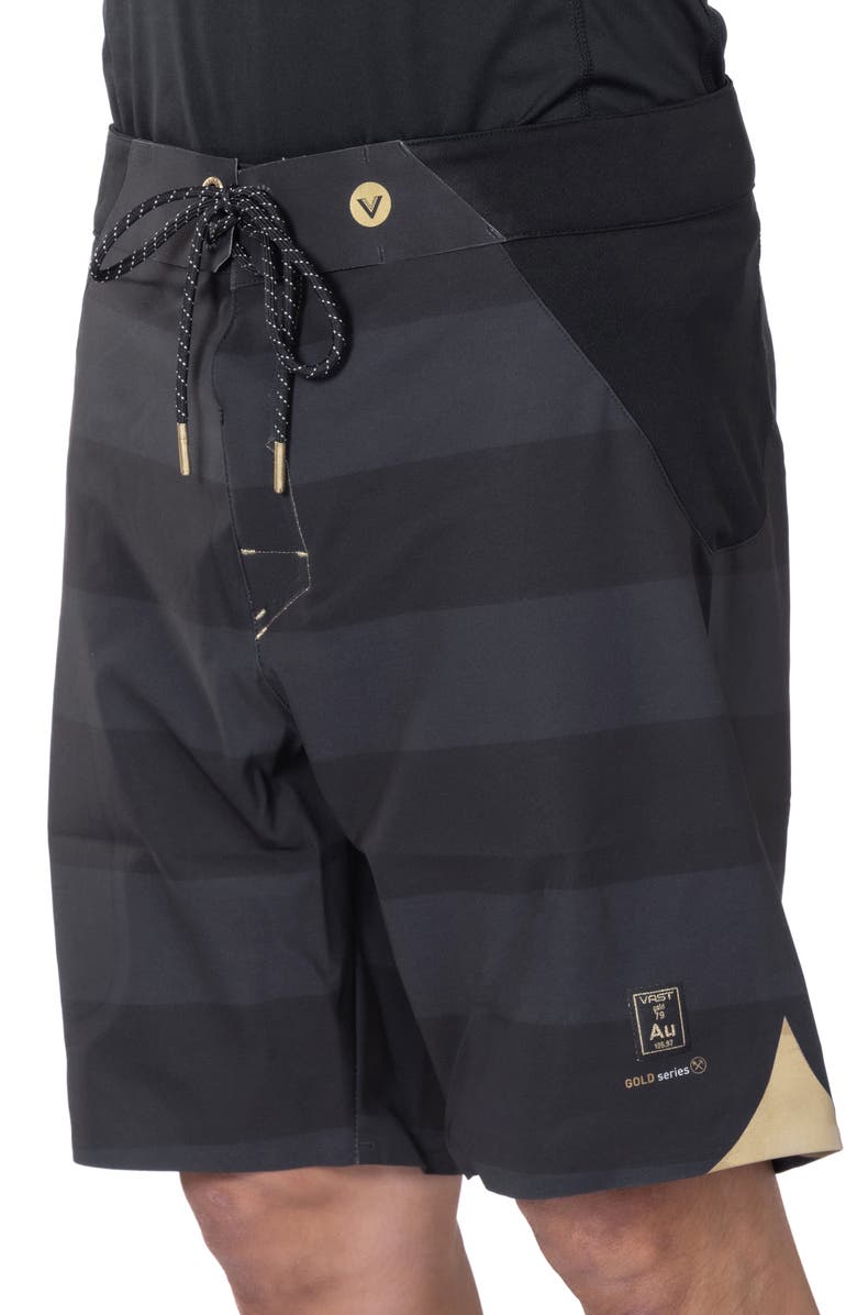 VAST Gangster Stripes II Stretch Board Shorts, Alternate, color, Black Multi