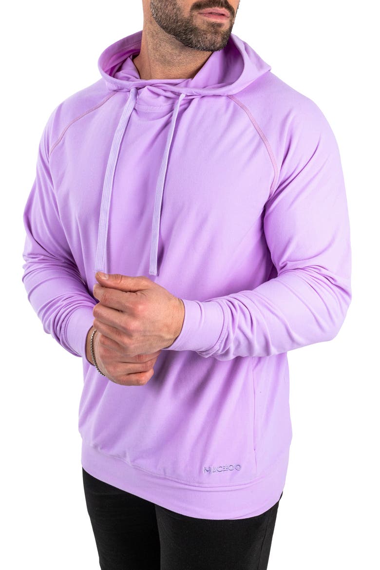 Solid Cotton Hoodie, Alternate, color, PURPLE
