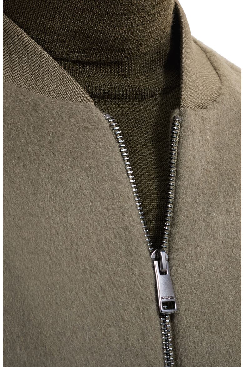 Wool Blend Bomber Jacket, Alternate, color, OLIVE