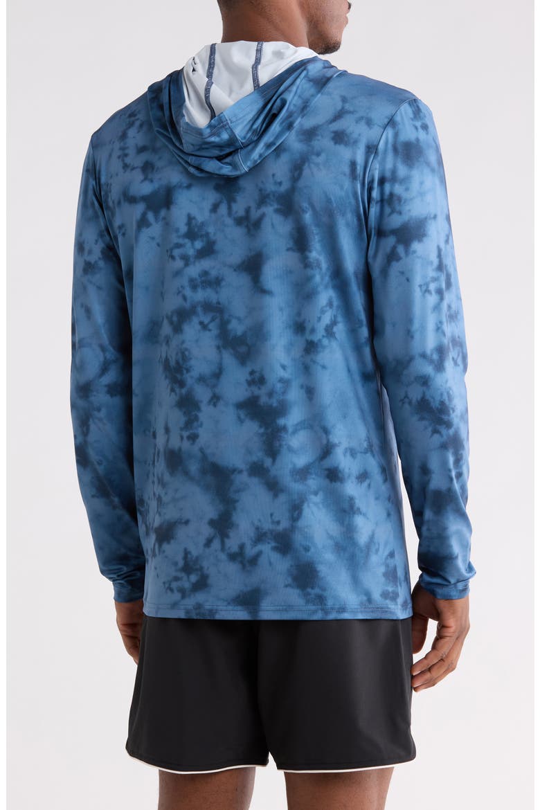 Overlap Hooded Long Sleeve T-Shirt, Alternate, color, DEEP BLUE