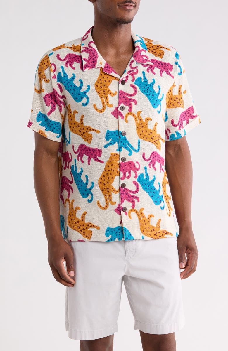 Raga Man Panthera Short Sleeve Shirt, Main, color,