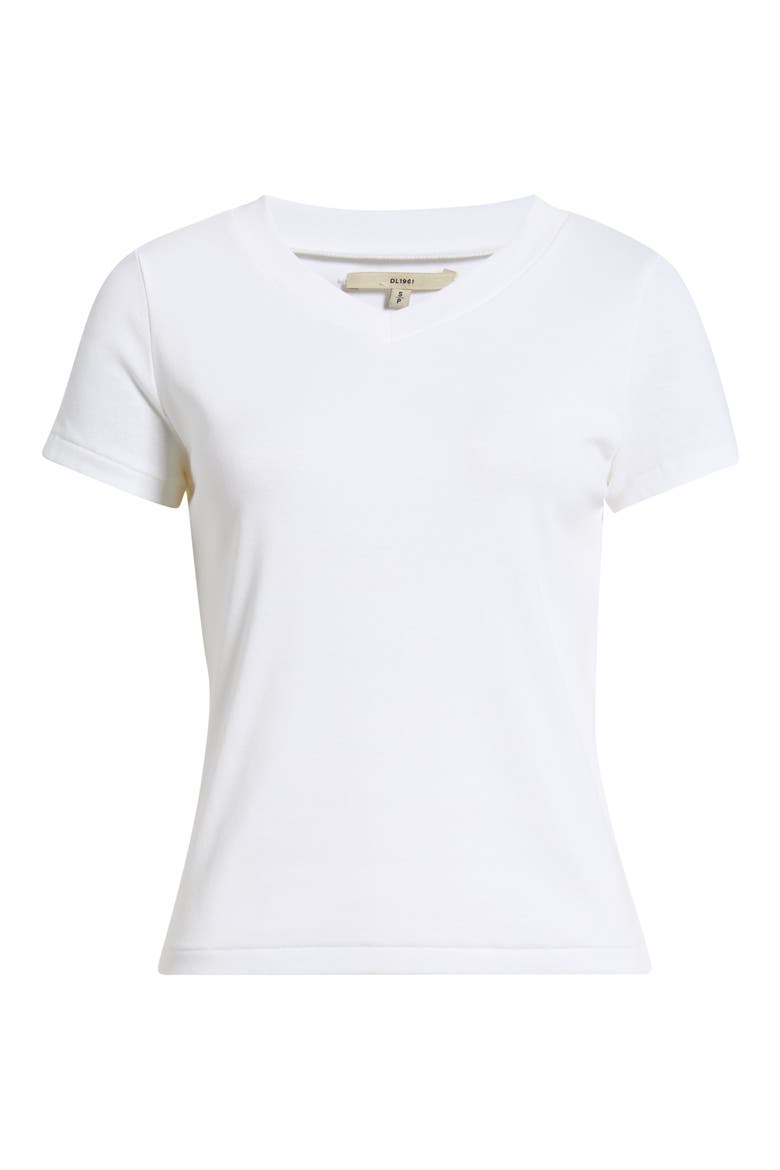 Shrunken V-Neck Tee, Alternate, color, WHITE