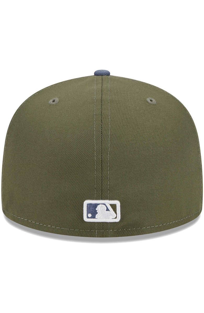 New Era Men's New Era Olive/Blue Boston Red Sox 59FIFTY Fitted Hat, Alternate, color, 