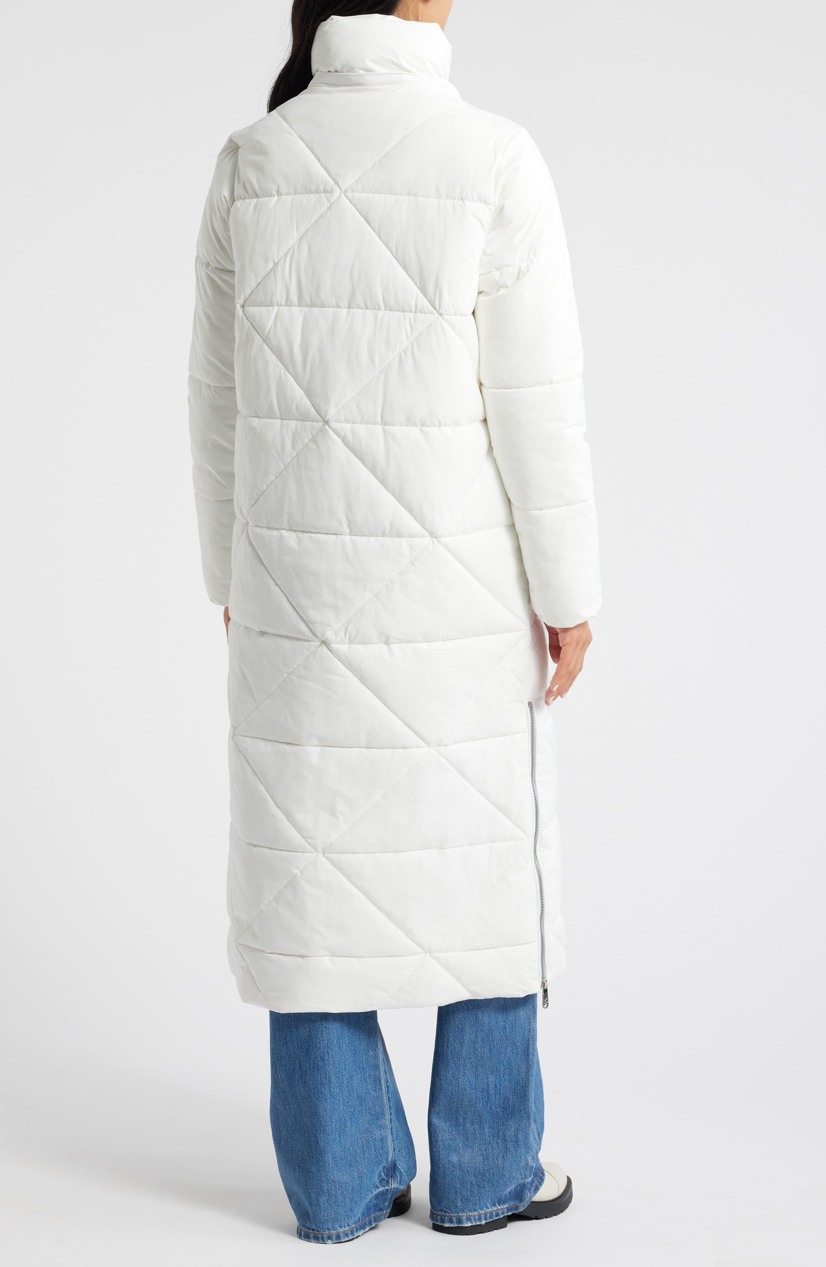 Quilted Puffer Coat with Removable Hood - image 2