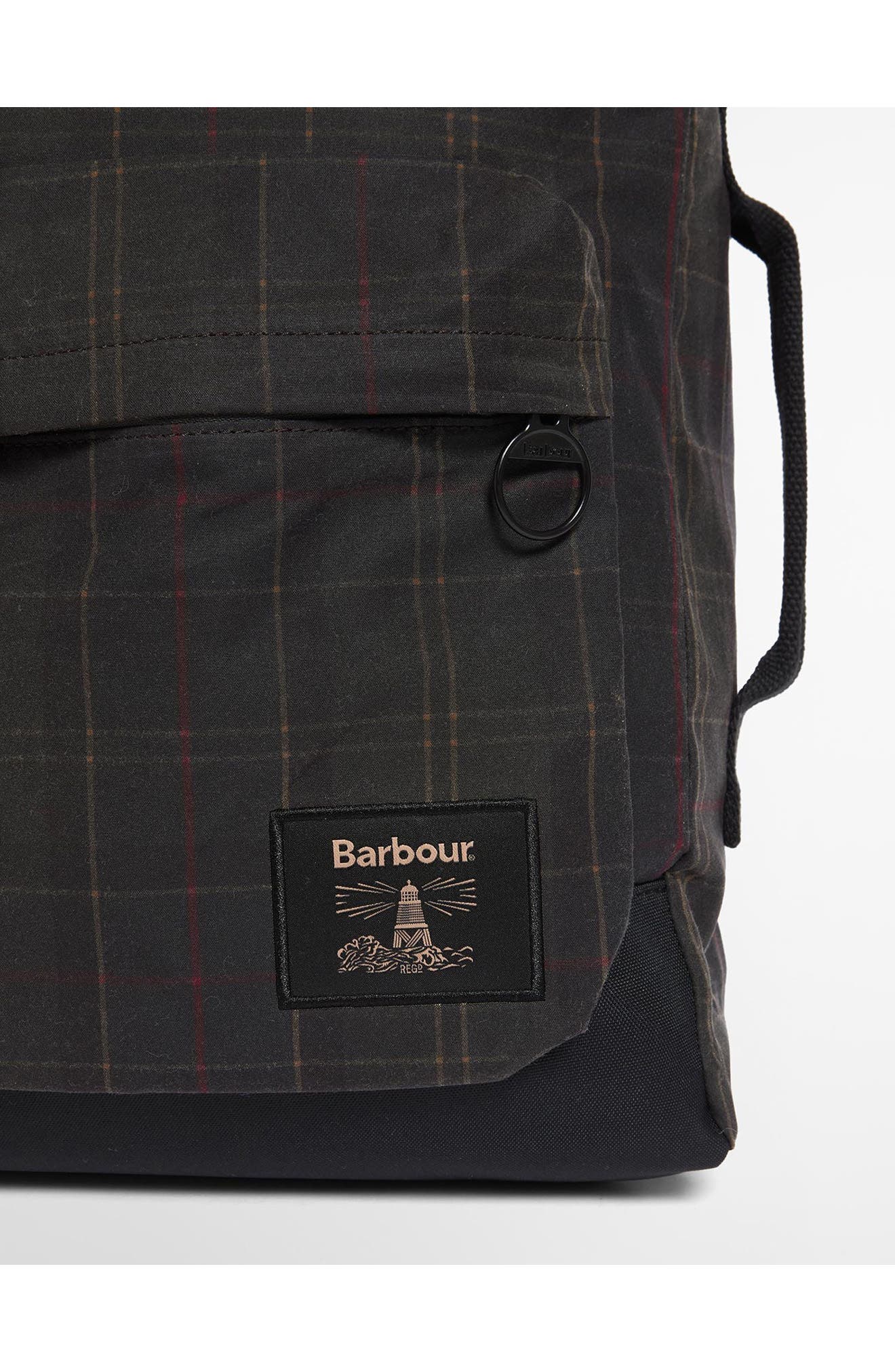 Field Tartan Waxed Backpack, Alternate, color, DARK CLASSIC TARTAN