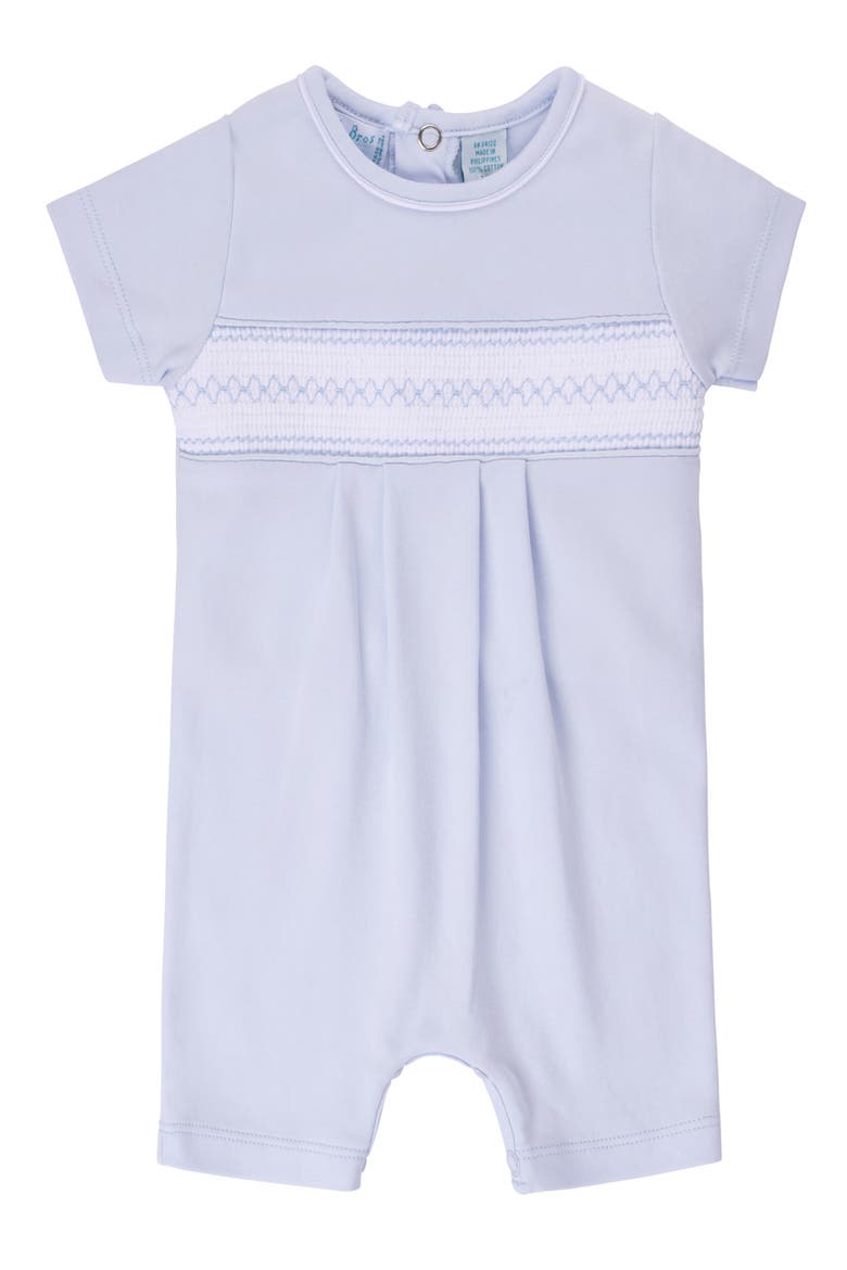 Smocked Argyle Romper, Main, color, BLUE