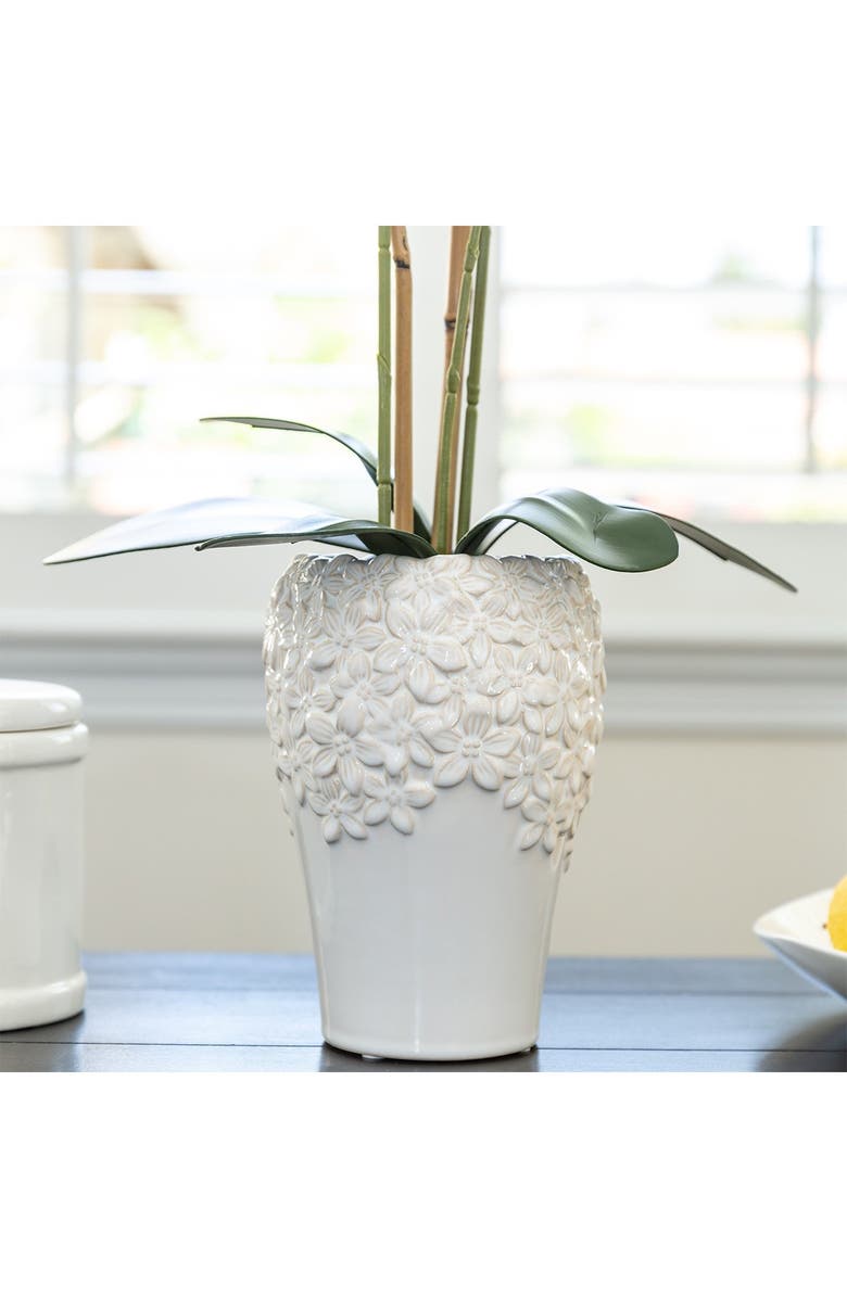FLORA BUNDA 20" Real-Touch Orchid in 5" x 8" Ceramic Vase, Alternate, color,