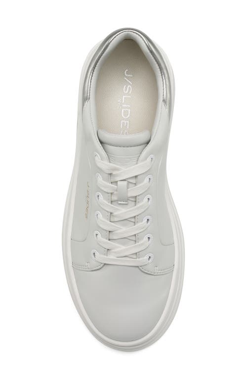 Jslides Blair Platform Sneaker In White/silver