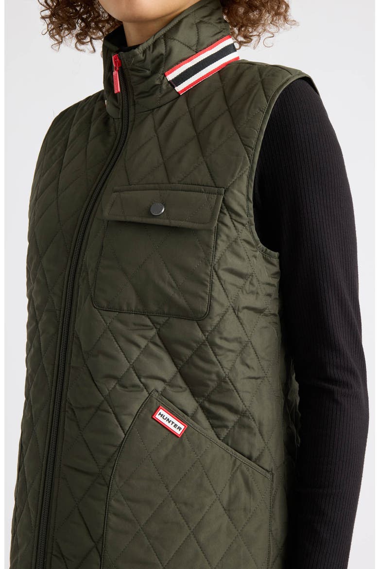 Becky Quilted Vest, Alternate, color, HUNTER GREEN
