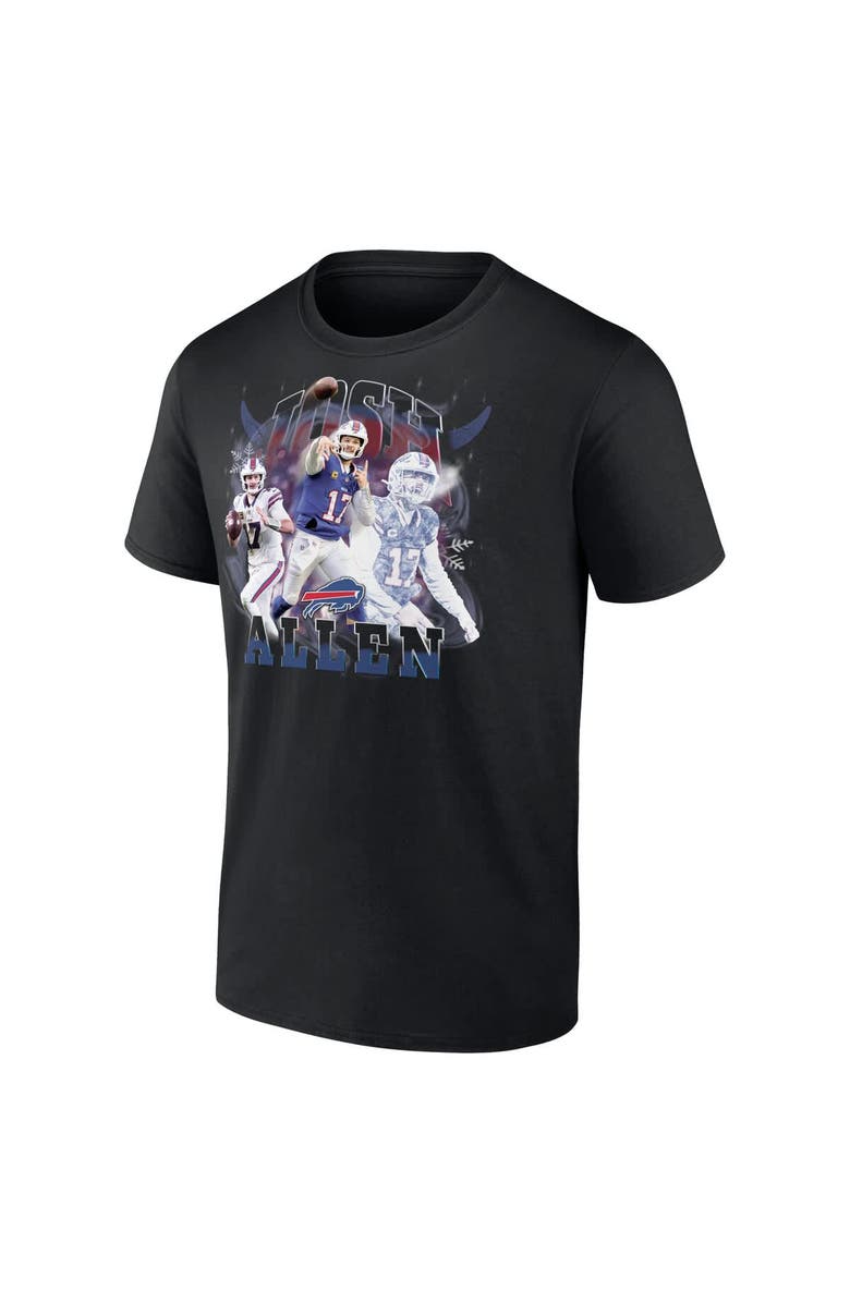 FANATICS Men's Fanatics Josh Allen Black Buffalo Bills Notorious Player Graphic T-Shirt, Alternate, color,