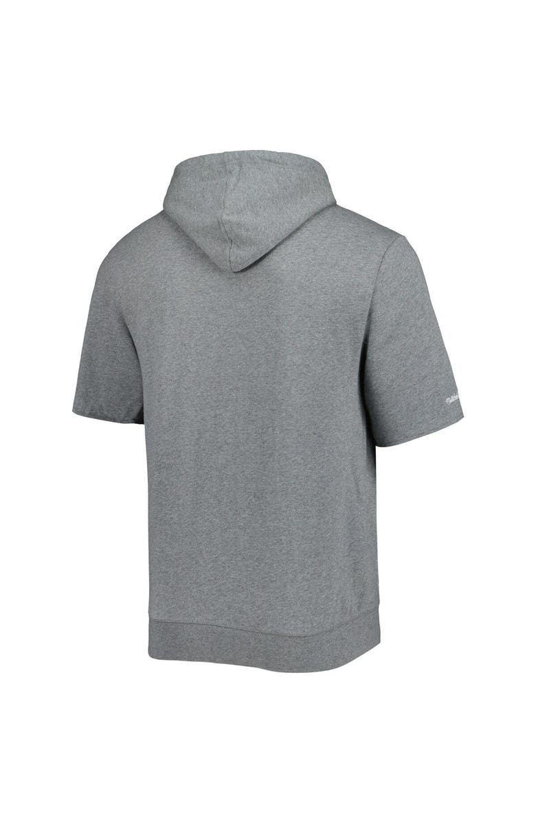 Mitchell & Ness Men's Mitchell & Ness Heathered Gray Florida Gators Wordmark Short Sleeve Pullover Hoodie, Alternate, color, Heather Gray