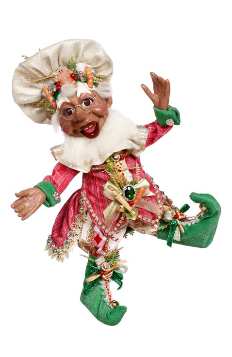 African American Pastry Maker Elf, Medium