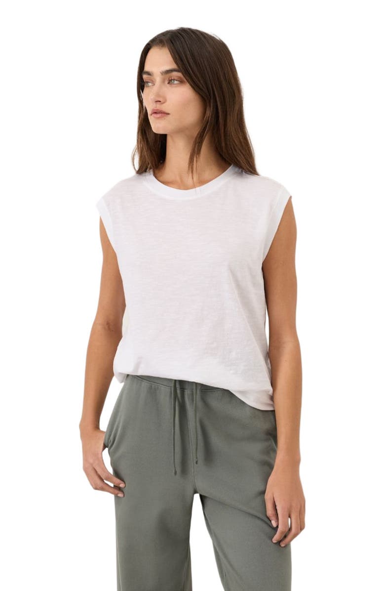 Pact Organic Cotton Featherweight Slub Relaxed Muscle Tee, Alternate, color, White