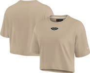 Fanatics Signature Women's Fanatics Khaki New Orleans Pelicans Elements Super Soft Boxy Cropped T-Shirt