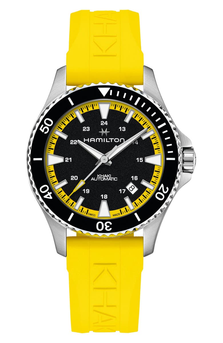 Hamilton Khaki Scuba Automatic Bracelet Watch, 40mm, Main, color, Black