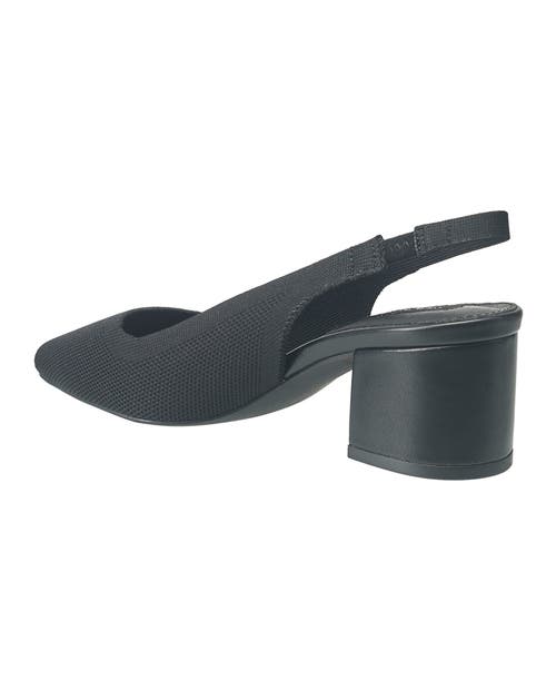 French Connection Ghana Womens Stretch Knit Slingback Heels In Black