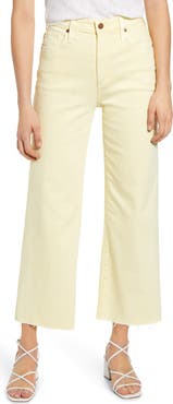 AG Etta High Waist Crop Raw Hem Wide Leg Jeans