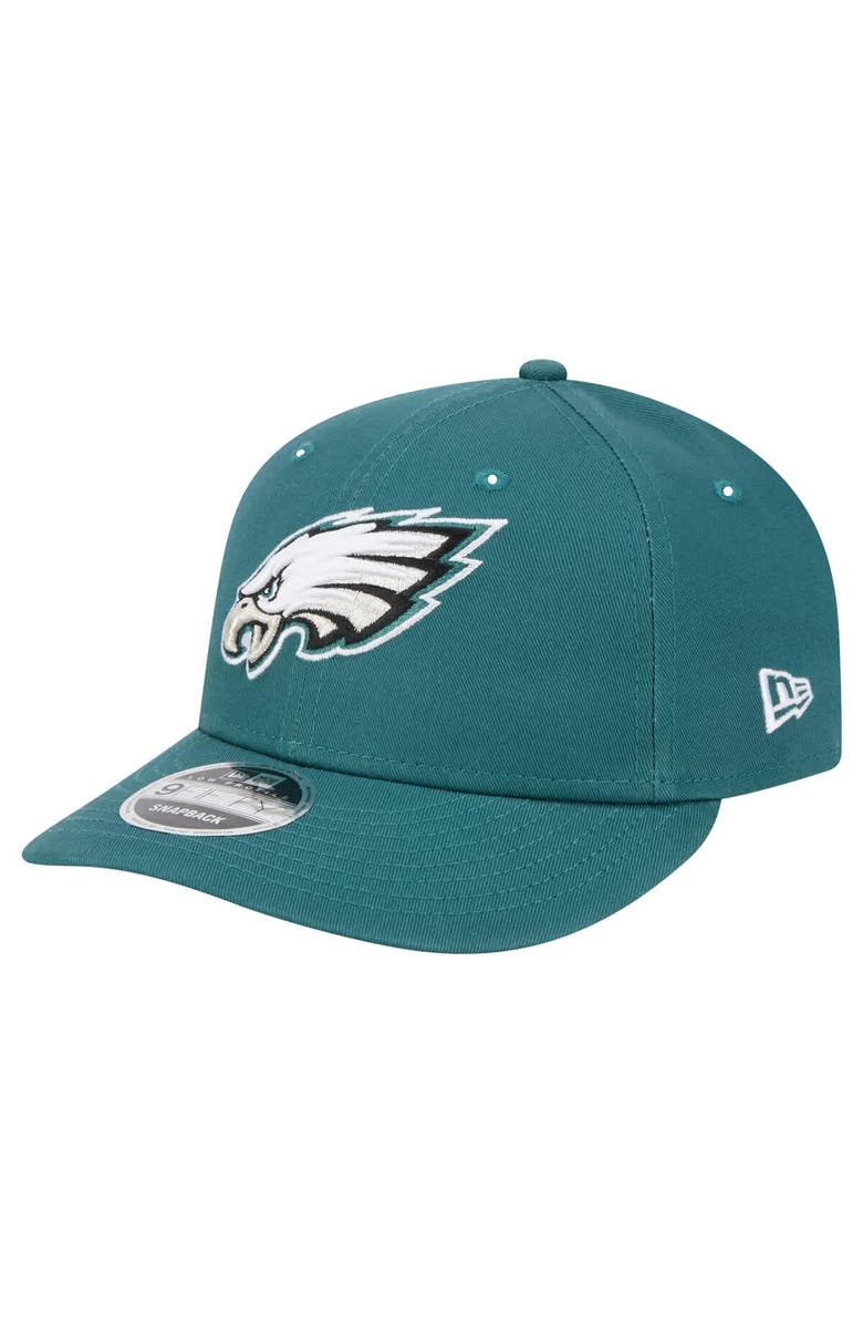New Era Men's New Era Green Philadelphia Eagles Main Low Profile 9FIFTY Snapback Hat, Main, color, Green