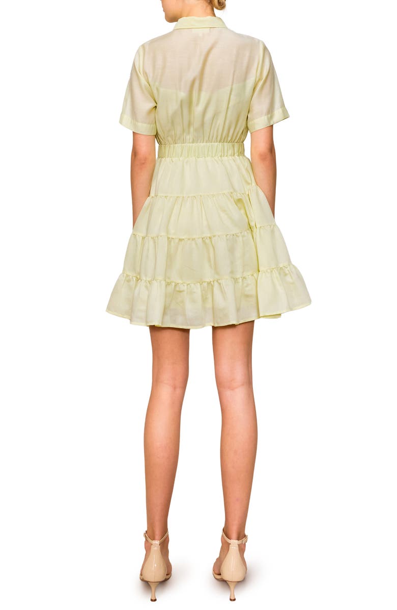 MELLODAY Short Sleeve Tiered Shirtdress, Alternate, color, 