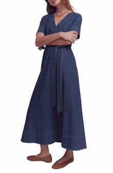 boden eden knitted dress Eden Broderie Jersey Dress - Navy