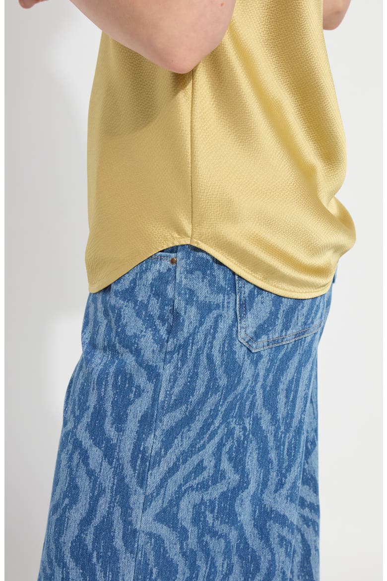 Akemi Mixed Media Tank Top, Alternate, color, GOLD
