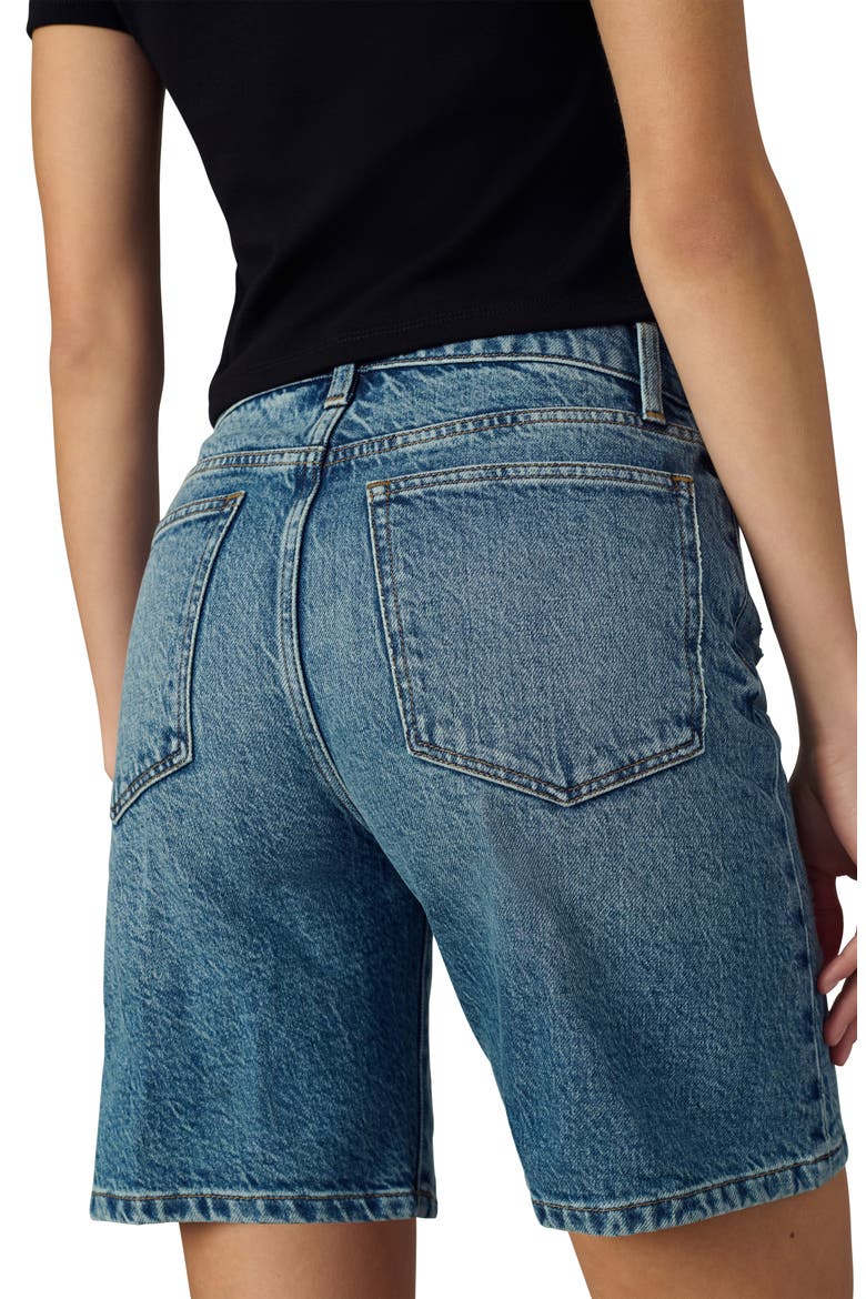 The Joey Distressed Long Denim Shorts, Alternate, color, SHOWDOWN DESTRUCT