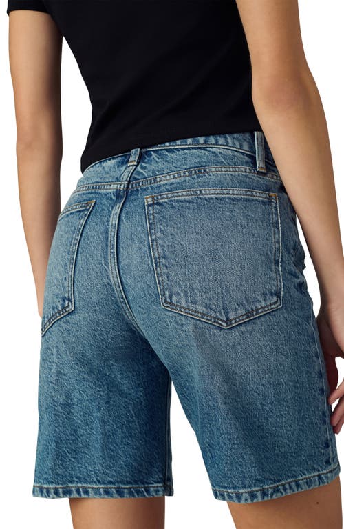Joe's The Joey Distressed Long Denim Shorts In Showdown Destruct