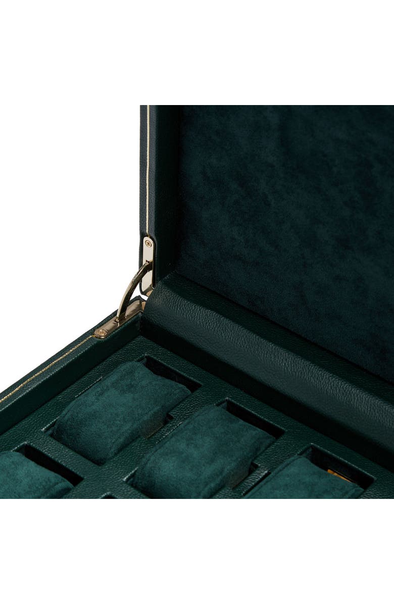 WOLF British Racing 8 Piece Watch Box, Alternate, color, Green