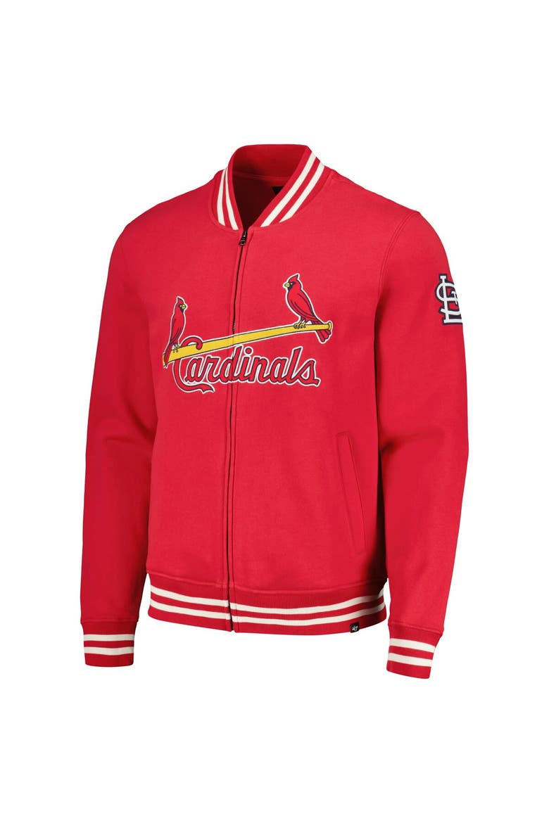 Men's '47 Red St. Louis Cardinals Wax Pack Pro Camden Full-Zip Track Jacket, Alternate, color, Red
