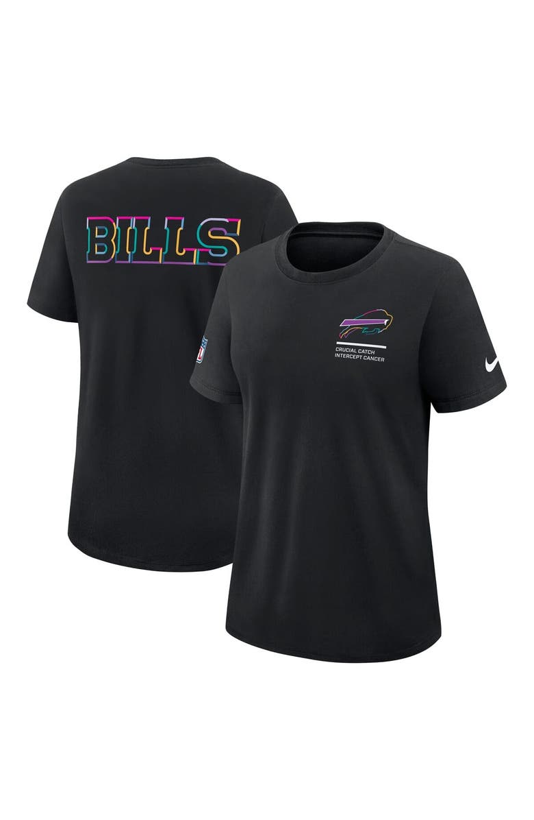 Nike Women's Nike Black Buffalo Bills 2025 NFL Crucial Catch Tri-Blend Dri-FIT T-Shirt, Alternate, color, Black