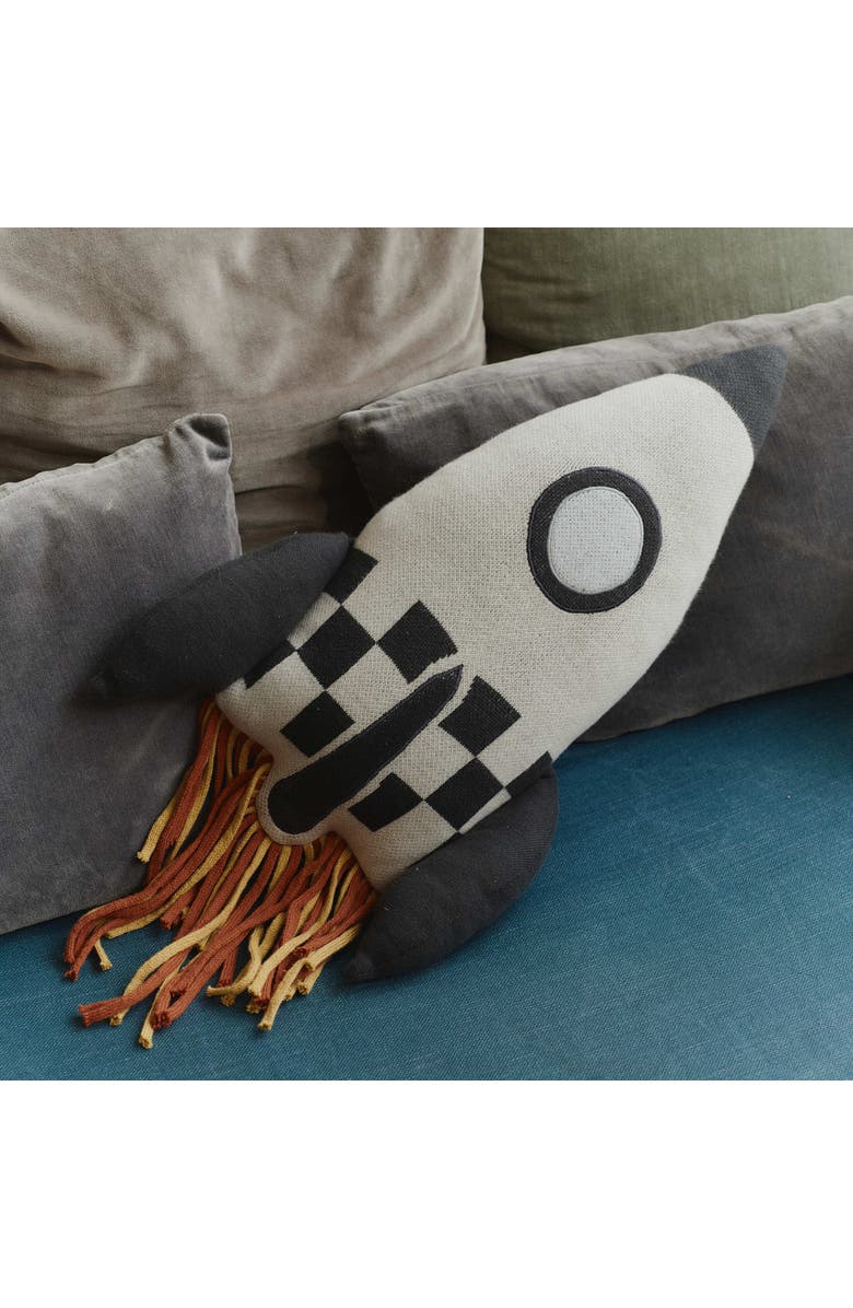 Lorena Canals Knitted Cushion ROCKET, Alternate, color, Grey