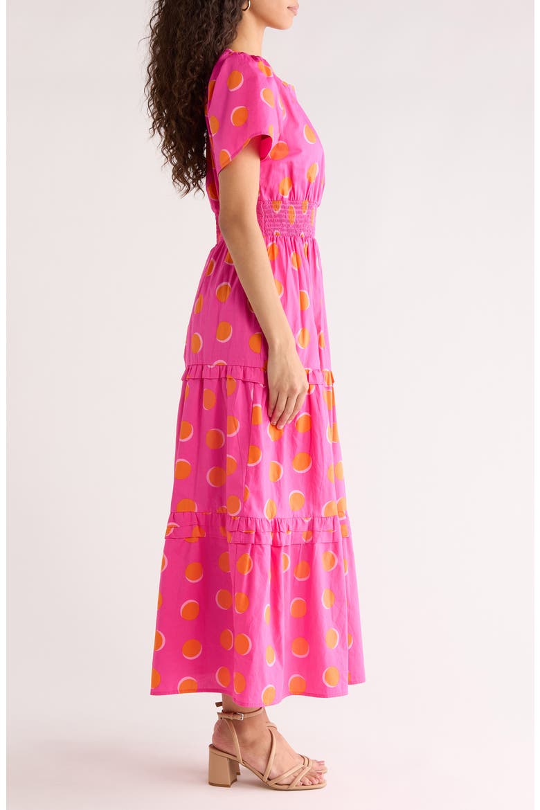 Haylie A-Line Dress, Alternate, color, FUCHSIA-ORANGE-DOT