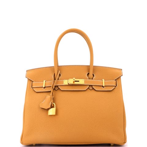 Birkin Handbag Brown Togo with Gold Hardware 30