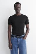 COS Slim Ribbed Cotton T-Shirt