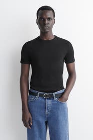 COS Slim Ribbed Cotton T-Shirt