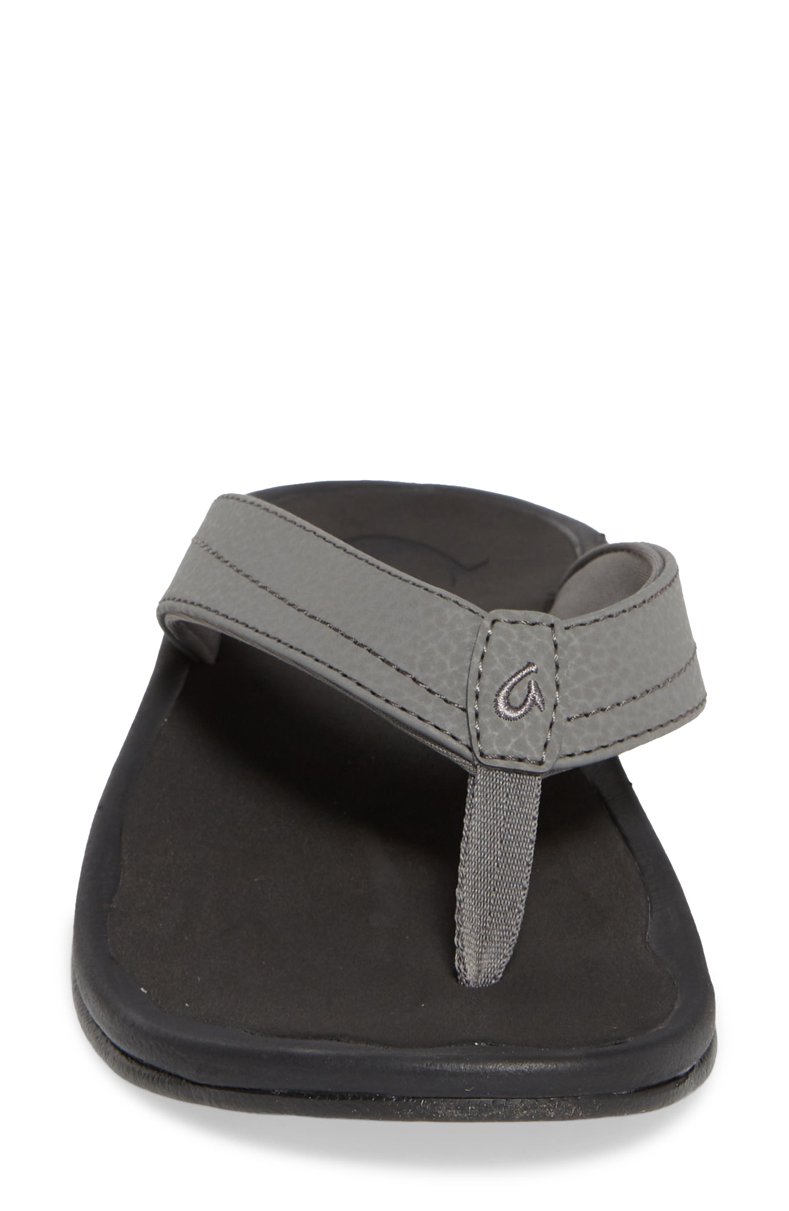 OluKai Ohana Flip Flop, Alternate, color, Charcoal/ Onyx